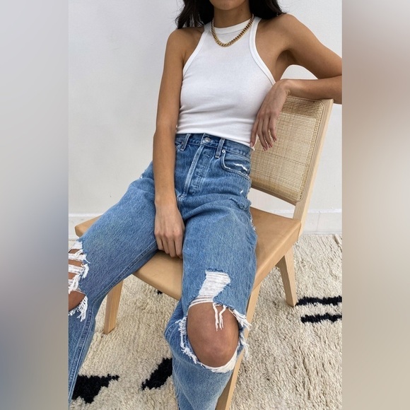 AGOLDE 90’s Ripped Jeans in Fall Out 26 - Picture 3 of 8